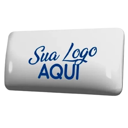 200 unidades 7x3cm - Adesivo Resinado Personalizado - Não Amarela!